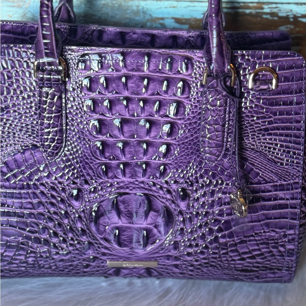 BRAHMIN SMALL FINLEY HEROIC PURPLE NWT GREAT EYE PLACEMENT - Picture 10 of 10